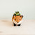 Baby Fox Planter - Handmade Pot - Orange/White/Black