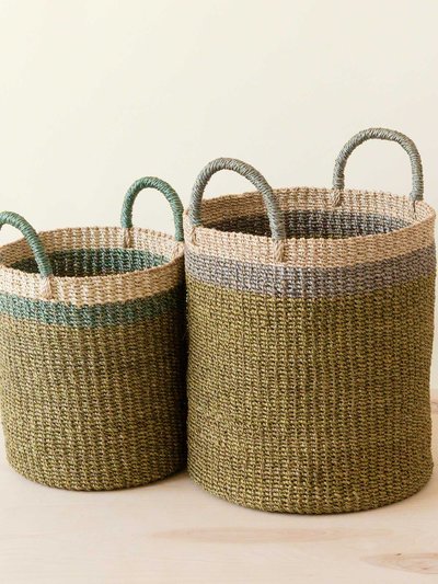 LIKHA Baskets With Handle, Set Of 2 - Natural Baskets product