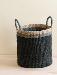 Black Floor Basket With Handle - Storage Baskets