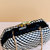 Black Houndstooth Clutch - Handwoven Clutch