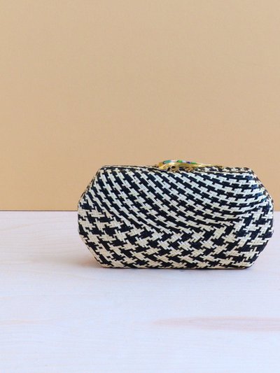 LIKHA Black Houndstooth Clutch - Handwoven Clutch product