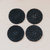 Black Round Braided Coasters Set Of 4 - Natural Fiber