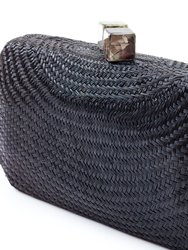 Black Woven Clutch - Handwoven Clutch