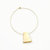Brass Collar Necklace - Yunque Capiz Pendant - Gold