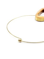Capiz Shell Necklace - Orbita Brass Choker