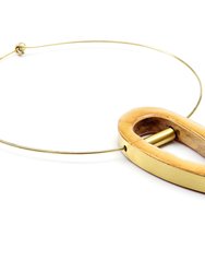 Capiz Shell Necklace - Orbita Brass Choker