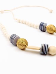 Cream Bead Necklace - Artisan Necklace