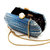 Denim Blue Shibori-Pattern Clutch - Handcrafted Clutches