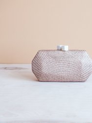 Dusty Rose Clutch - Handcrafted Clutches - Taupe /Dusty Rose