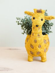 Giraffe Planter - Coco Coir Planter - Yellow and Brown