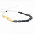 Gold and Charcoal Wooden Bead Necklace