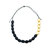 Gold and Charcoal Wooden Bead Necklace - Charcoal and Gold