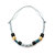 Grey Bead Necklace - Artisan Necklace - Grey/Charcoal/Blue Green/Gold