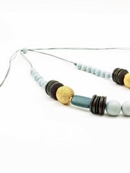 Grey Bead Necklace - Artisan Necklace