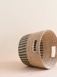 Grey + Natural Tapered Basket - Storage Baskets