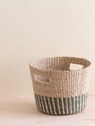 Grey + Natural Tapered Basket - Storage Baskets - Grey, Natural