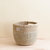 Grey Patterned Round Woven Basket - Handcrafted Bins - Natural/Light Grey