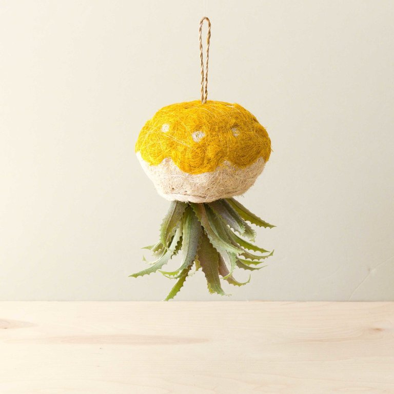 Jellyfish Air Planter - Handmade Planters - Yellow & White