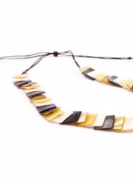 Mother of Pearl Squares Necklace - Multicolor