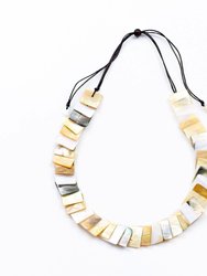 Mother of Pearl Squares Necklace - Multicolor - Multicolor