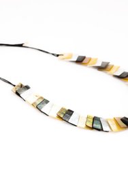 Mother of Pearl Squares Necklace - Multicolor