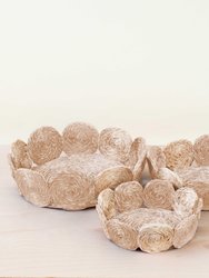 Natural Woven Fruit Basket - Storage Basket, Set Of 3 - White
