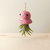 Octopus Planter For Air Plants - Handmade Hanging Planter - Pink & White