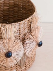 Owl 6" Seagrass Basket Planter - Succulent Plant Pot