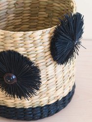 Panda 6" Seagrass Basket Planter - Animal Planter