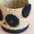 Panda 6" Seagrass Basket Planter - Animal Planter