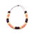 Paparazzi Wooden Necklace - Coral and Burgundy - Burgundy/Gold/Coral