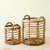 Rattan Cylinder Basket - Storage Baskets Set Of 2 - Brown