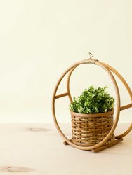 Rattan Round Hanging Planter