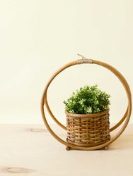 Rattan Round Hanging Planter