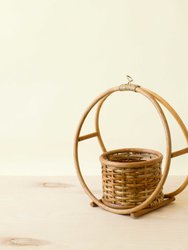 Rattan Round Hanging Planter