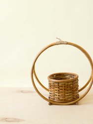 Rattan Round Hanging Planter