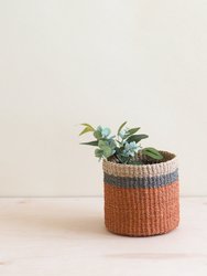 Tabletop Mini Basket - Handwoven Baskets - Coral
