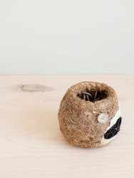 Three-tone Sloth Coco Coir Planter - Handmade Planters