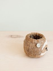 Two-tone Sloth Coco Coir Planter - Handmade Planters