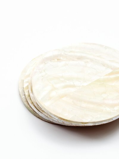 LIKHA White Mother Of Pearl Coasters product