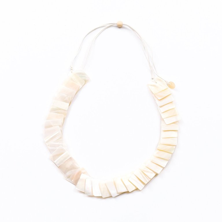 White Mother of Pearl Necklace - White