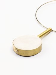 White Statement Necklace - Handmade Choker Pendula