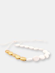 White Wooden Bead Necklace