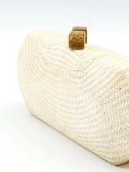 White Woven Clutch - Handwoven Clutch