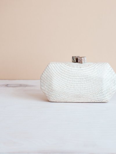 LIKHA White Woven Clutch - Handwoven Clutch product