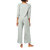3/4 Sleeve Sleepwear Set In Heather Grey