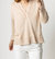 3/4 Sleeve Split Neck Sweater - Wheat