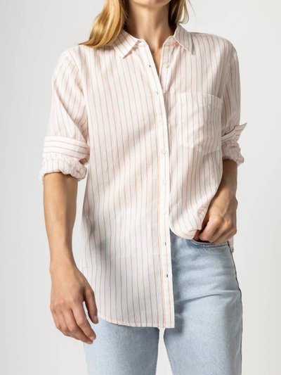 Lilla P Boyfriend Buttondown Shirt In Tangerine Stripe product