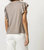 Flutter V-Neck Tee In Raffia