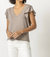 Flutter V-Neck Tee In Raffia